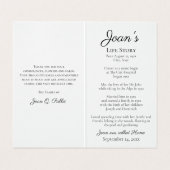 Carte De Visite Service funéraire Feuille de l'érable d'automne (Intérieur déplié)