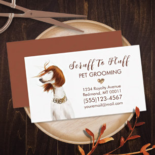 Carte De Visite Service Groomère pour animaux de compagnie de chie