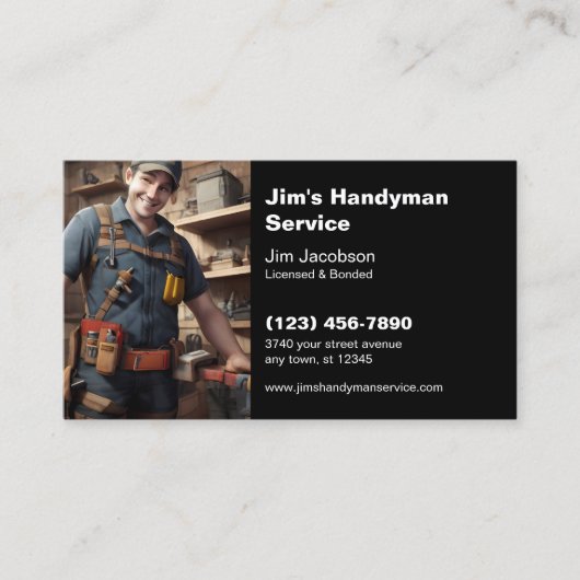 Carte De Visite Service Handyman (Devant)