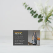 Carte De Visite Service Handyman Gris Moderne (Debout devant)