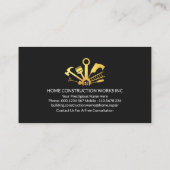 Carte De Visite Service Handyman Home Derelict (Dos)