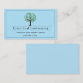 Carte De Visite Service Jardin Paysager Bleu (Devant / Derrière)