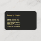 Carte De Visite Service Limo (Dos)