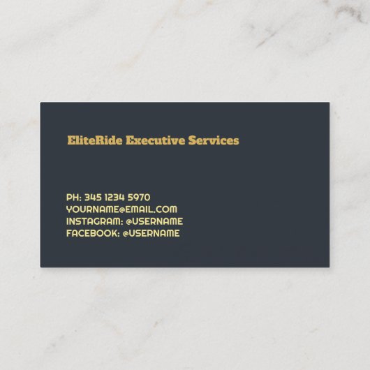 Carte De Visite Service Limo (Dos)