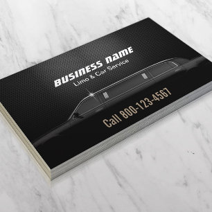 Carte De Visite Service Limo et voiture Arrière - plan en métal de