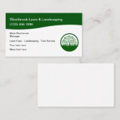 Carte De Visite Service Local De Pelouses Et D'Arbres Paysagers (Devant / Derrière)