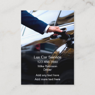 Carte De Visite Service Lux Care Chauffeur Conducteur Brillant