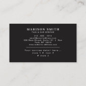 Carte De Visite Service Luxury Transportation (Dos)