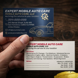 Carte De Visite Service Méca Réparation Auto & Spécialiste Climati