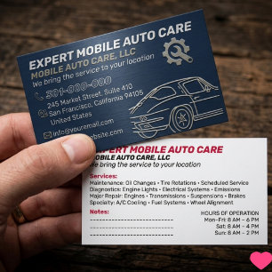 Carte De Visite Service Méca Réparation Auto & Spécialiste Climati