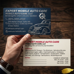 Carte De Visite Service Méca Réparation Auto & Spécialiste Climati