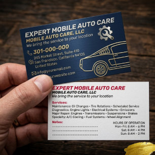 Carte De Visite Service Mécanique Auto Réparation & Spécialiste Cl