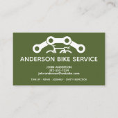 Carte De Visite Service minimal d'encadrement de réparation de vél (Devant)