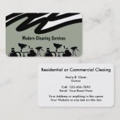 Carte De Visite Service moderne de nettoyage (Devant / Derrière)