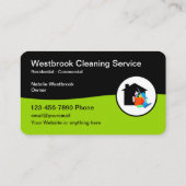 Carte De Visite Service Moderne De Nettoyage Double Côté (Dos)