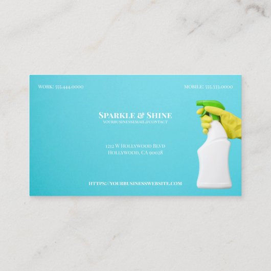 Carte De Visite Service Moderne De Nettoyage Pastel (Dos)