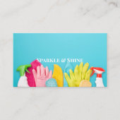 Carte De Visite Service Moderne De Nettoyage Pastel (Devant)