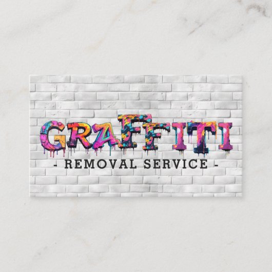 Carte De Visite Service moderne de retrait de graffitis (Devant)