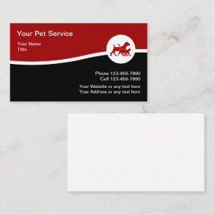 Carte De Visite Service moderne pour animaux de compagnie de chat