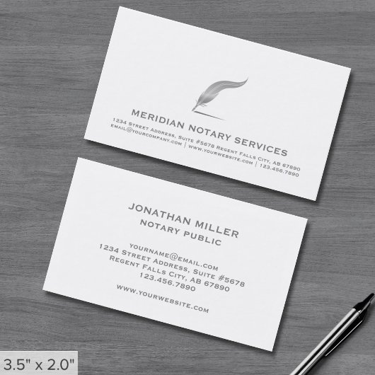 Carte De Visite Service Notaire Élégant