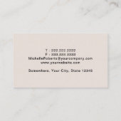 Carte De Visite Service Notaire Mobile Fleurs d'or Rose moderne (Dos)