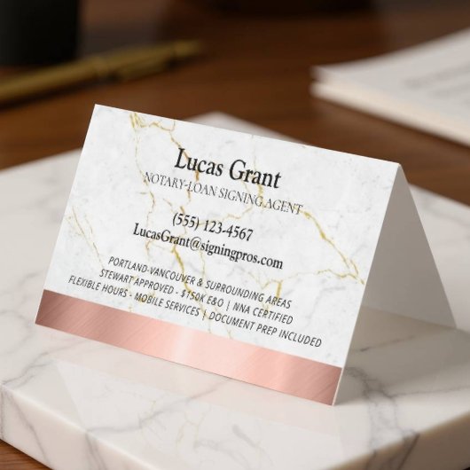 Carte De Visite Service Notaire Mobile Sleek Conception personnali