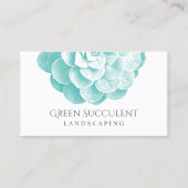 Carte De Visite Service Paysage Jardin Plante Succulent (Devant)
