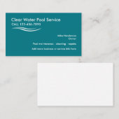 Carte De Visite Service Piscine (Devant / Derrière)