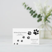 Carte De Visite Service pour animaux de compagnie Empreintes de pa (Debout devant)