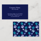 Carte De Visite Service pour animaux de compagnie Empreintes de pa (Devant / Derrière)