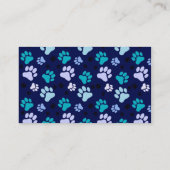 Carte De Visite Service pour animaux de compagnie Empreintes de pa (Dos)