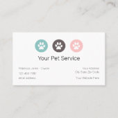 Carte De Visite Service pour animaux de compagnie tendance (Devant)