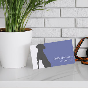 Carte De Visite Service pour chien et chat à silhouette moderne