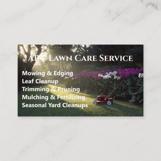 Carte De Visite Service Premium Lawnpro (Devant)