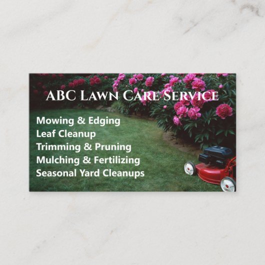 Carte De Visite Service Premium Lawnpro (Devant)