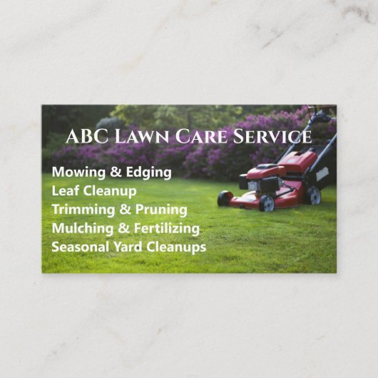 Carte De Visite Service Premium Lawnpro (Devant)