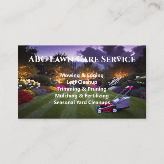 Carte De Visite Service Premium Lawnpro (Devant)