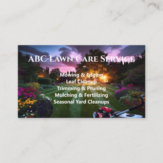 Carte De Visite Service Premium Lawnpro (Devant)