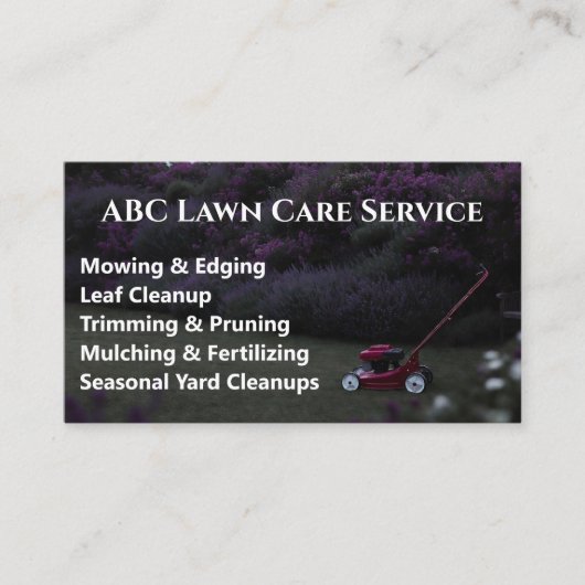 Carte De Visite Service Premium Lawnpro (Devant)