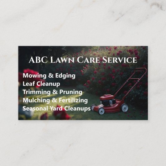 Carte De Visite Service Premium Lawnpro (Devant)