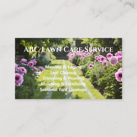 Carte De Visite Service Premium Lawnpro (Devant)
