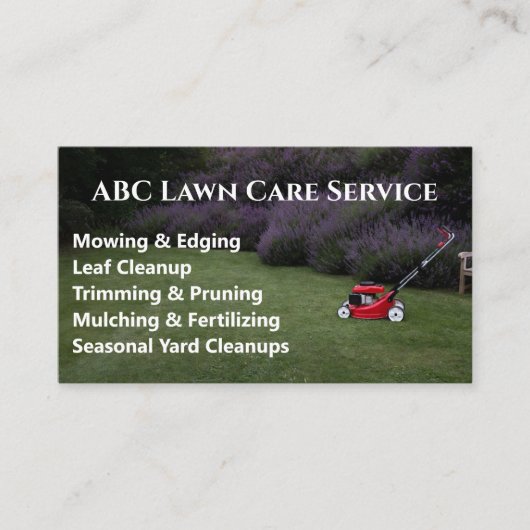 Carte De Visite Service Premium Lawnpro (Devant)