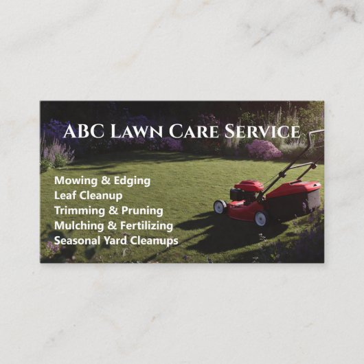 Carte De Visite Service Premium Lawnpro (Devant)