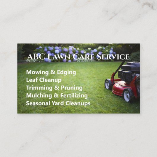 Carte De Visite Service Premium Lawnpro (Devant)