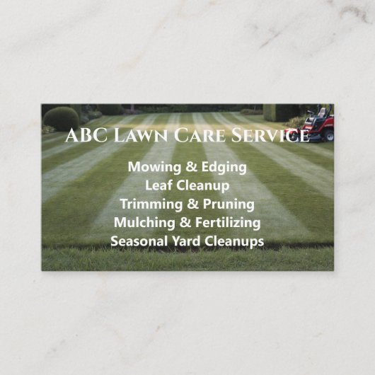 Carte De Visite Service Premium Lawnpro (Devant)
