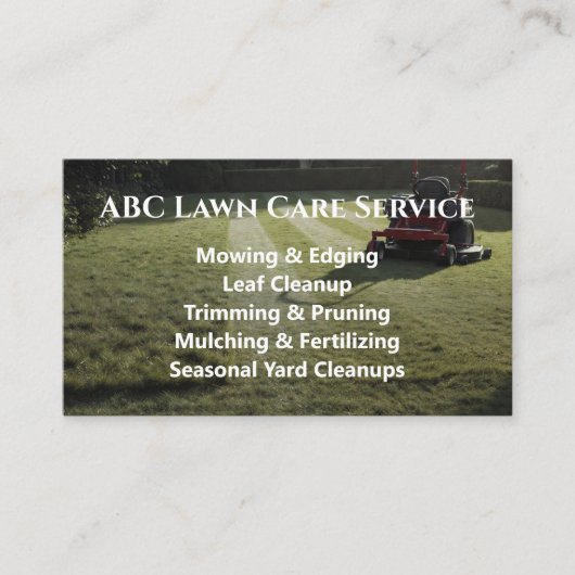 Carte De Visite Service Premium Lawnpro (Devant)
