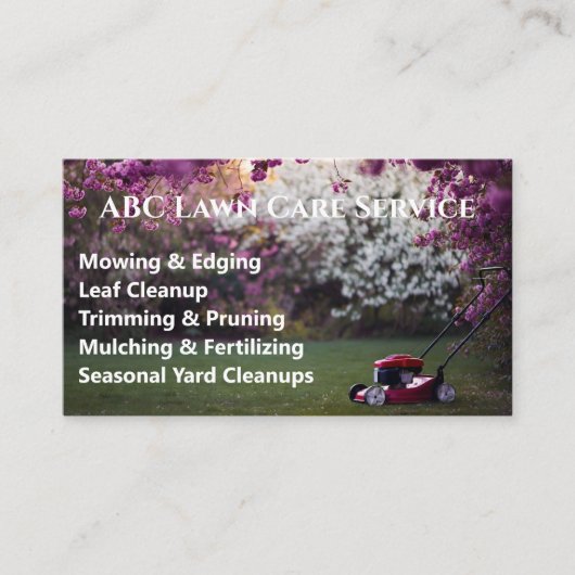 Carte De Visite Service Premium Lawnpro (Devant)