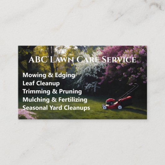 Carte De Visite Service Premium Lawnpro (Devant)