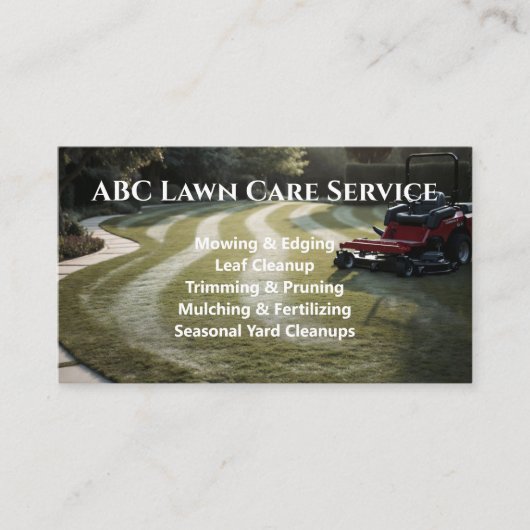Carte De Visite Service Premium Lawnpro (Devant)
