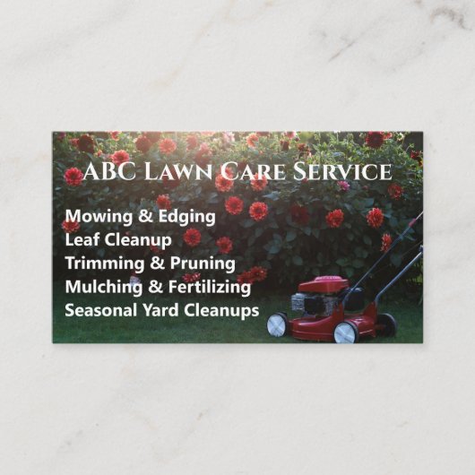Carte De Visite Service Premium Lawnpro (Devant)
